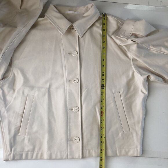 Uniqlo Jersey Relaxed Jacket Beige Size Medium - Picture 6 of 15